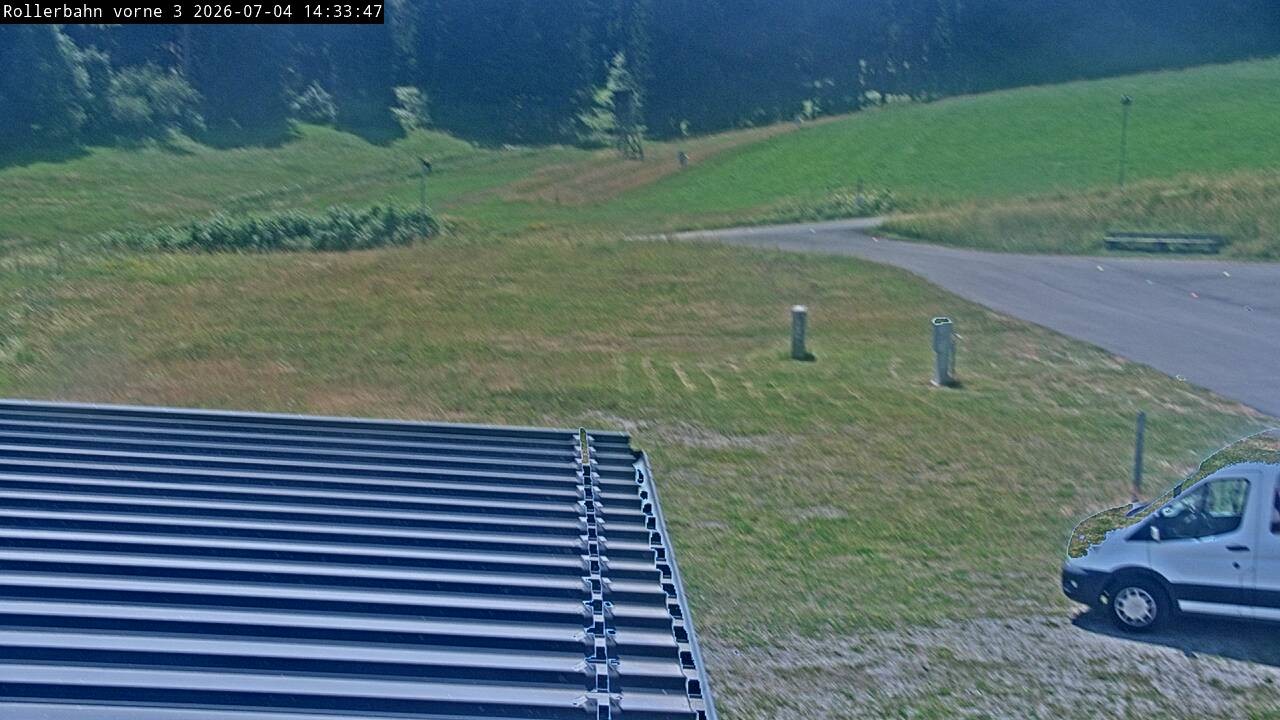 Archiv Foto Webcam Willingen - Blick Rollerbahn der Biathlon Arena