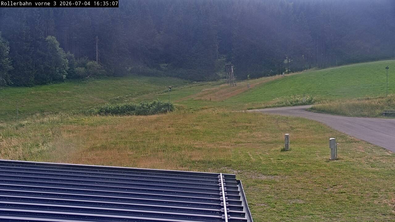 Archiv Foto Webcam Willingen - Blick Rollerbahn der Biathlon Arena