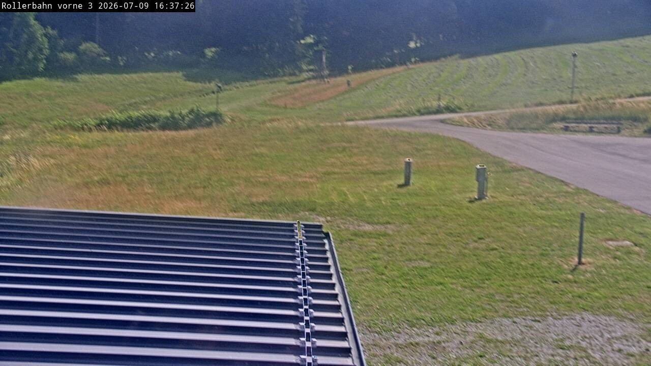 Archiv Foto Webcam Willingen - Blick Rollerbahn der Biathlon Arena