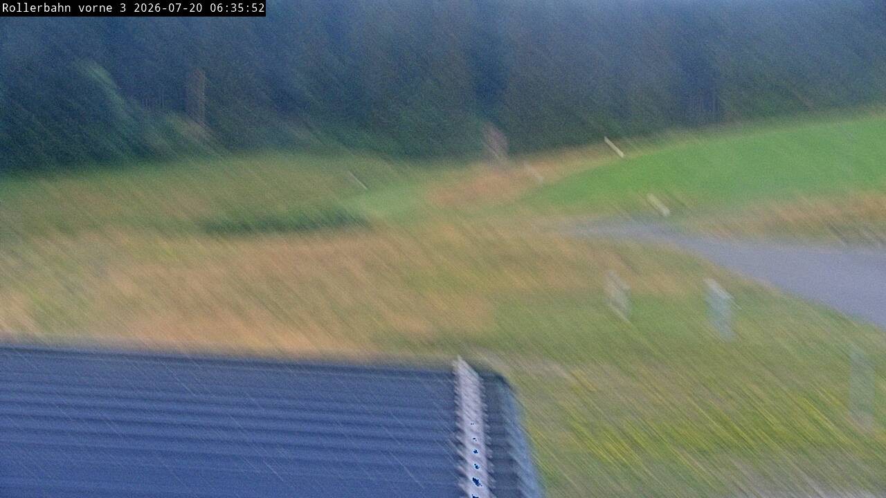 Archiv Foto Webcam Willingen - Blick Rollerbahn der Biathlon Arena