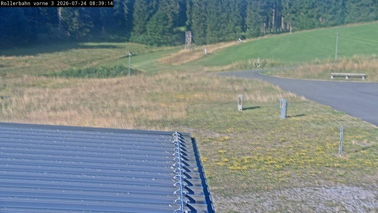 Archiv Foto Webcam Willingen - Blick Rollerbahn der Biathlon Arena