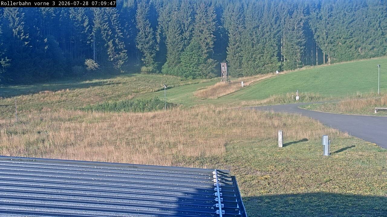 Archiv Foto Webcam Willingen - Blick Rollerbahn der Biathlon Arena