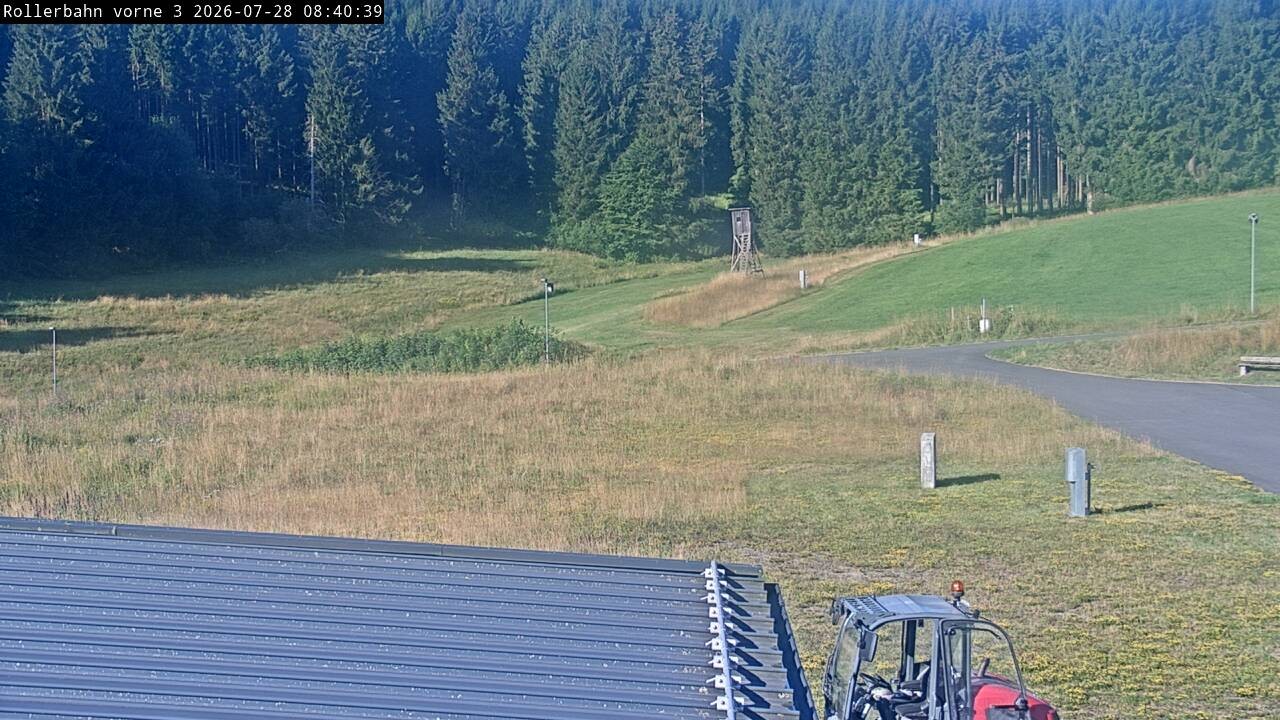 Archiv Foto Webcam Willingen - Blick Rollerbahn der Biathlon Arena