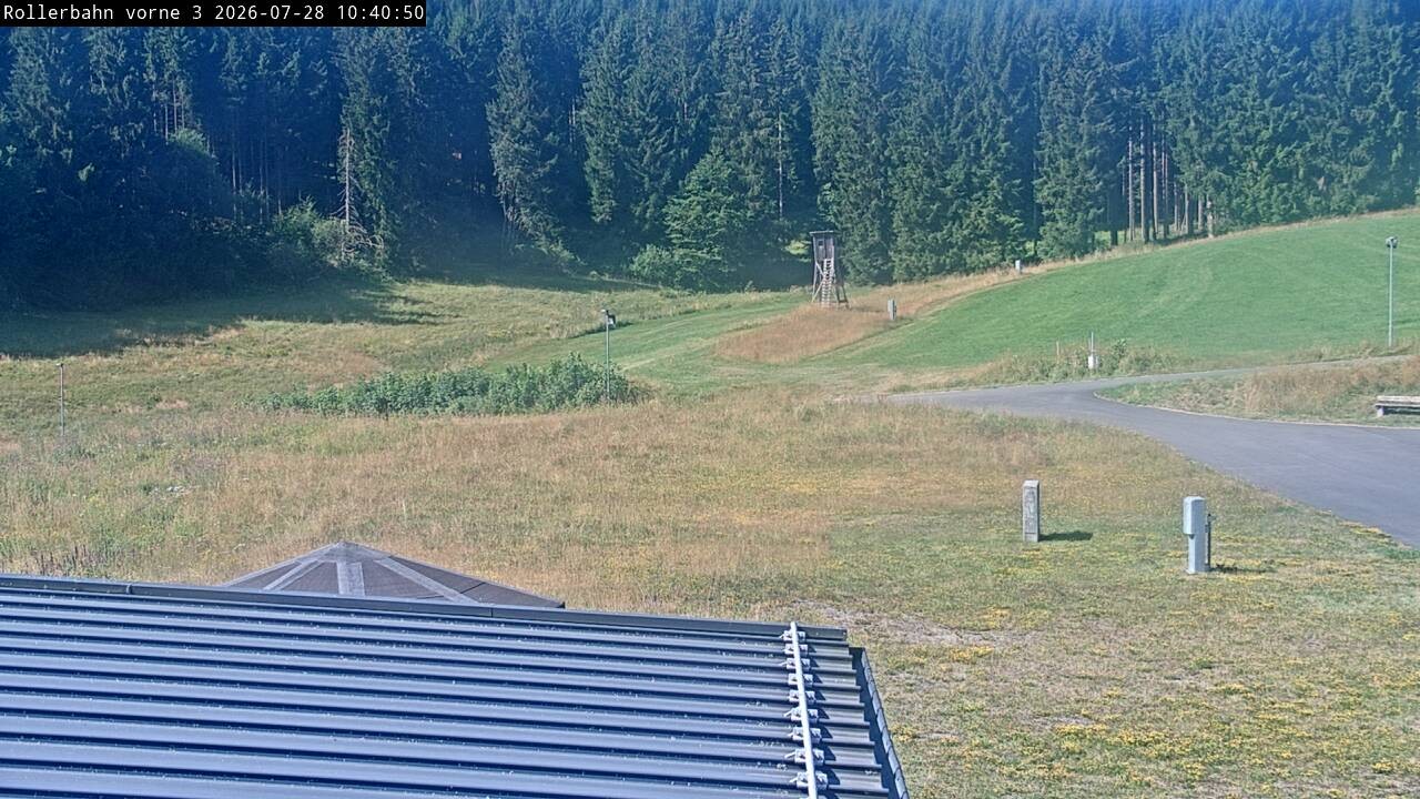 Archiv Foto Webcam Willingen - Blick Rollerbahn der Biathlon Arena