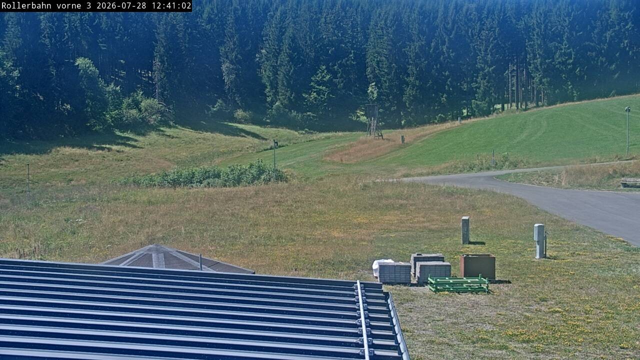 Archiv Foto Webcam Willingen - Blick Rollerbahn der Biathlon Arena