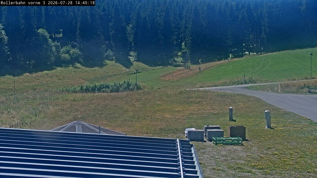 Archiv Foto Webcam Willingen - Blick Rollerbahn der Biathlon Arena