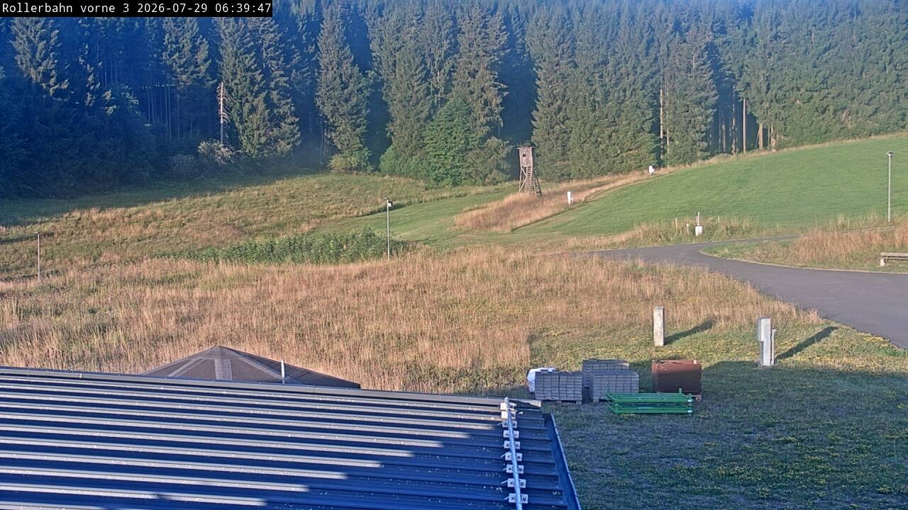 Archiv Foto Webcam Willingen - Blick Rollerbahn der Biathlon Arena