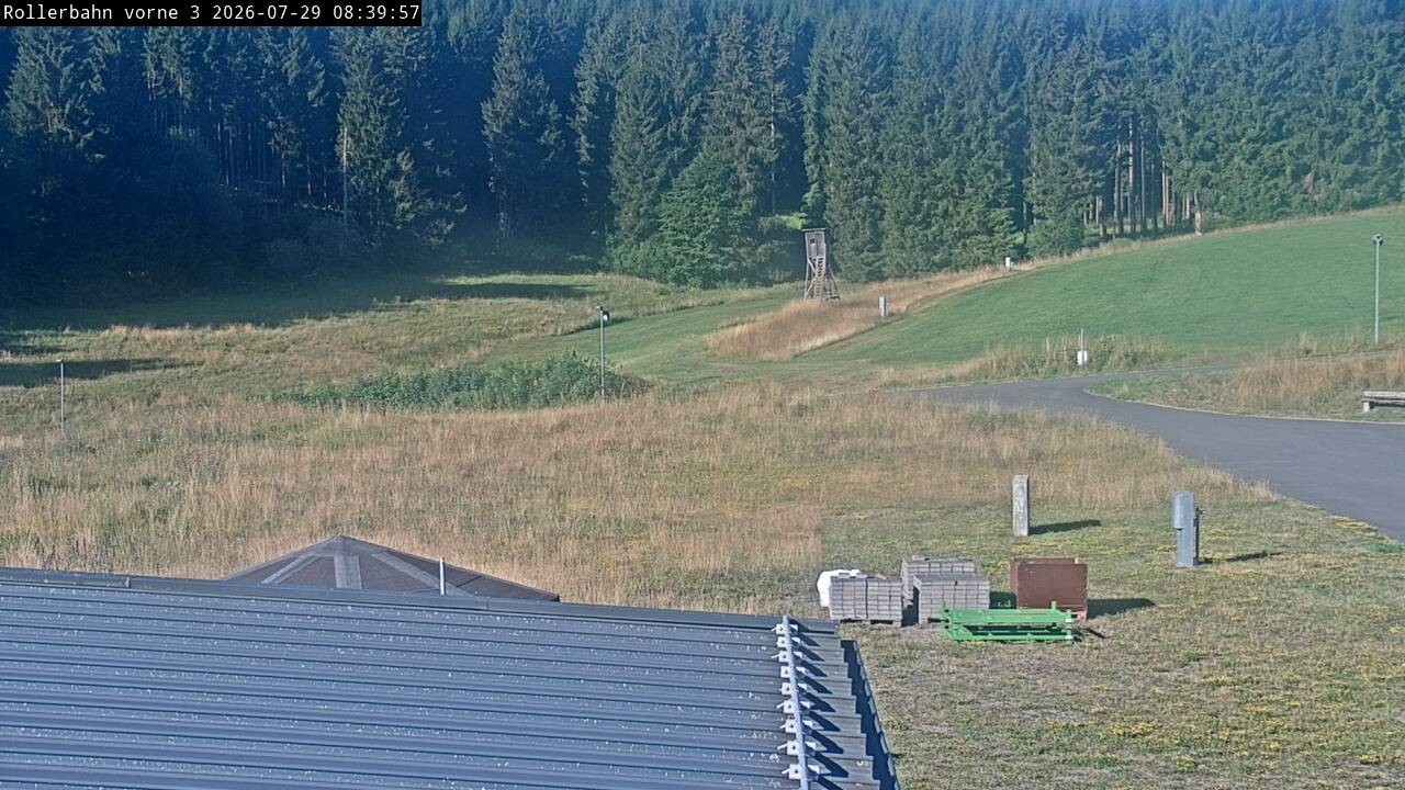 Archiv Foto Webcam Willingen - Blick Rollerbahn der Biathlon Arena