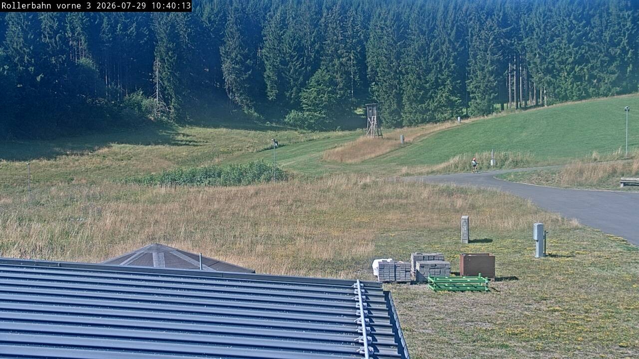 Archiv Foto Webcam Willingen - Blick Rollerbahn der Biathlon Arena