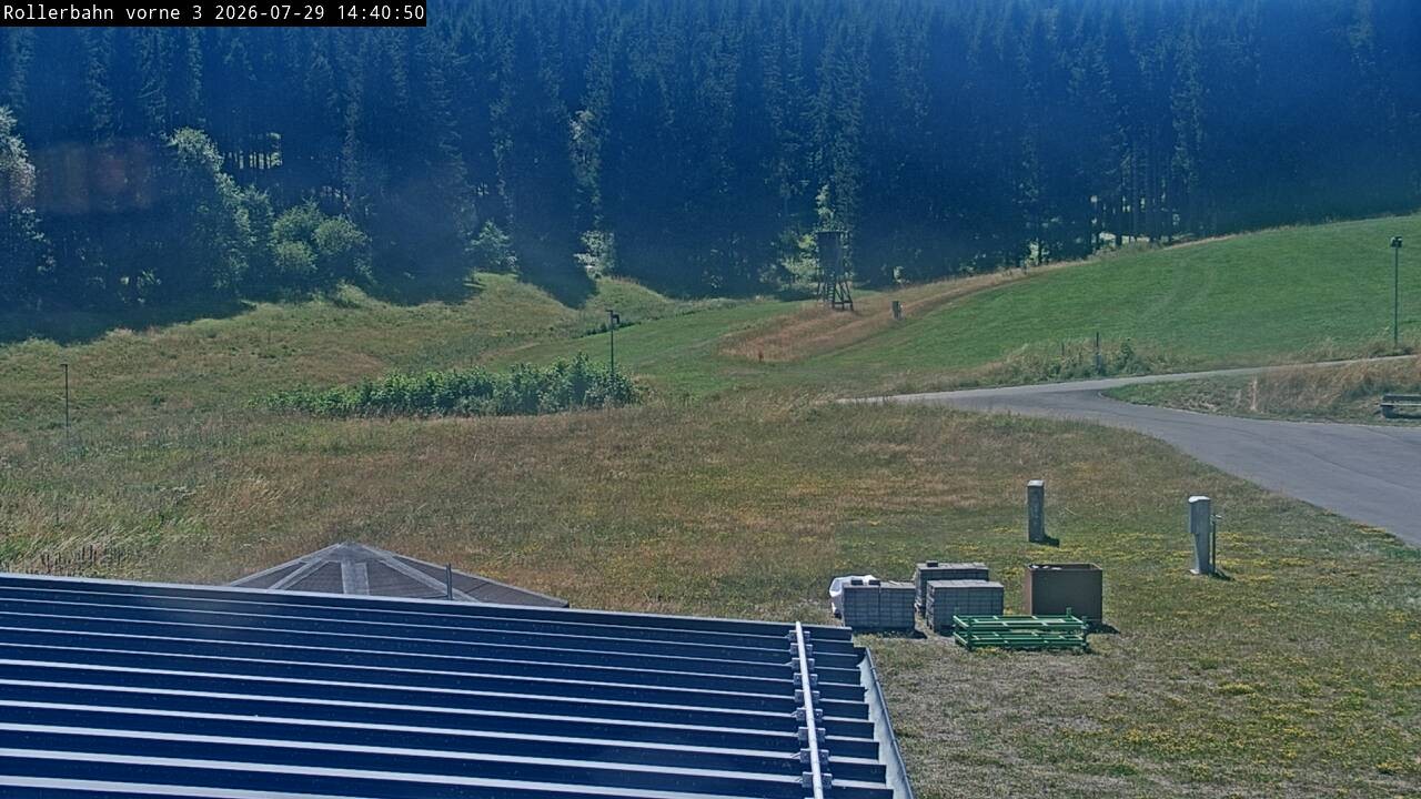 Archiv Foto Webcam Willingen - Blick Rollerbahn der Biathlon Arena