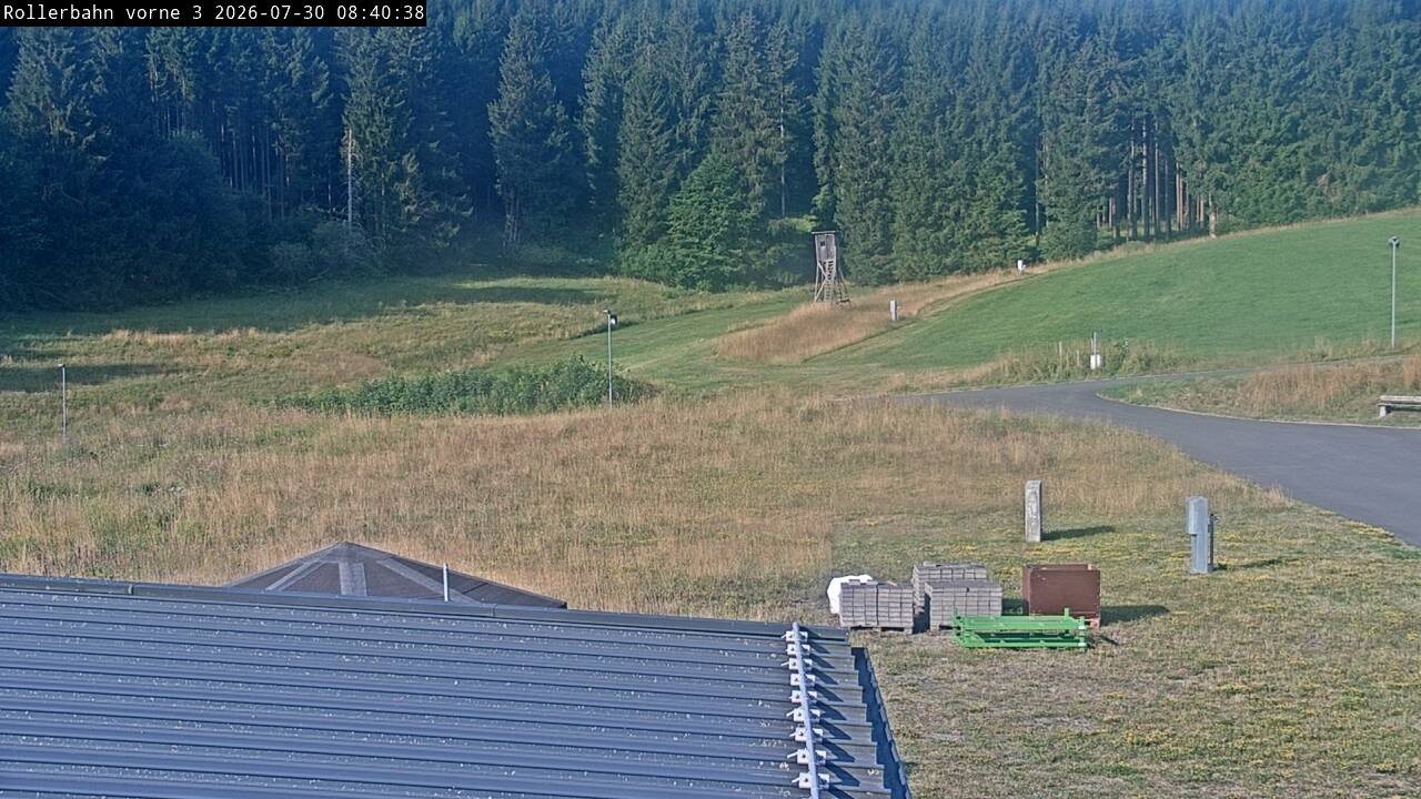 Archiv Foto Webcam Willingen - Blick Rollerbahn der Biathlon Arena