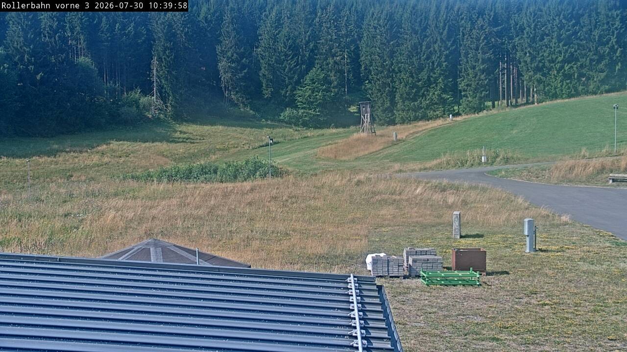 Archiv Foto Webcam Willingen - Blick Rollerbahn der Biathlon Arena