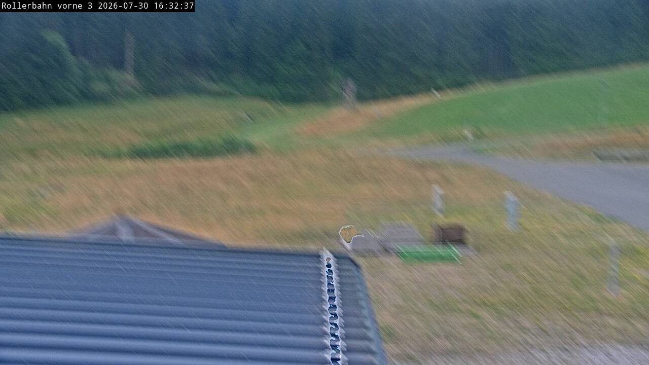 Archiv Foto Webcam Willingen - Blick Rollerbahn der Biathlon Arena