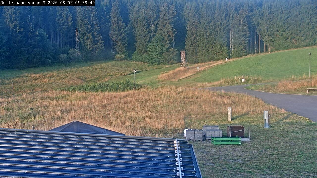 Archiv Foto Webcam Willingen - Blick Rollerbahn der Biathlon Arena