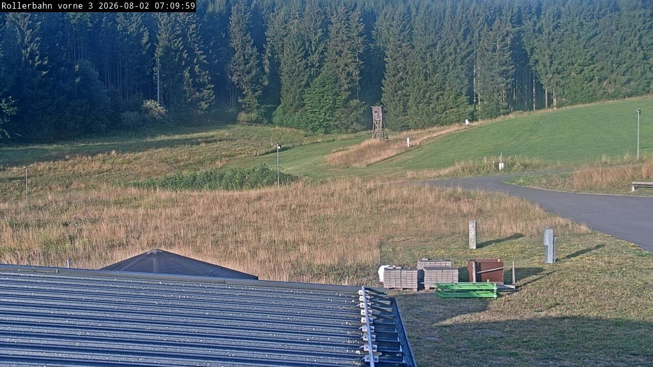 Archiv Foto Webcam Willingen - Blick Rollerbahn der Biathlon Arena