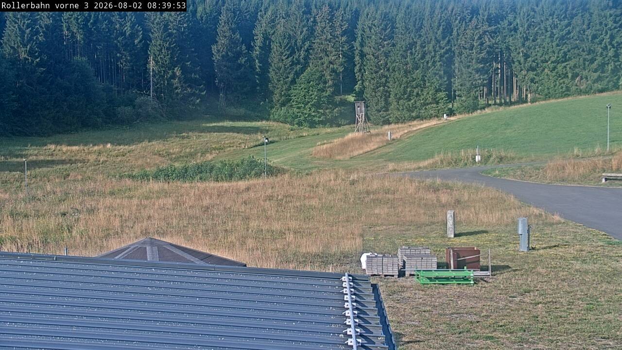 Archiv Foto Webcam Willingen - Blick Rollerbahn der Biathlon Arena