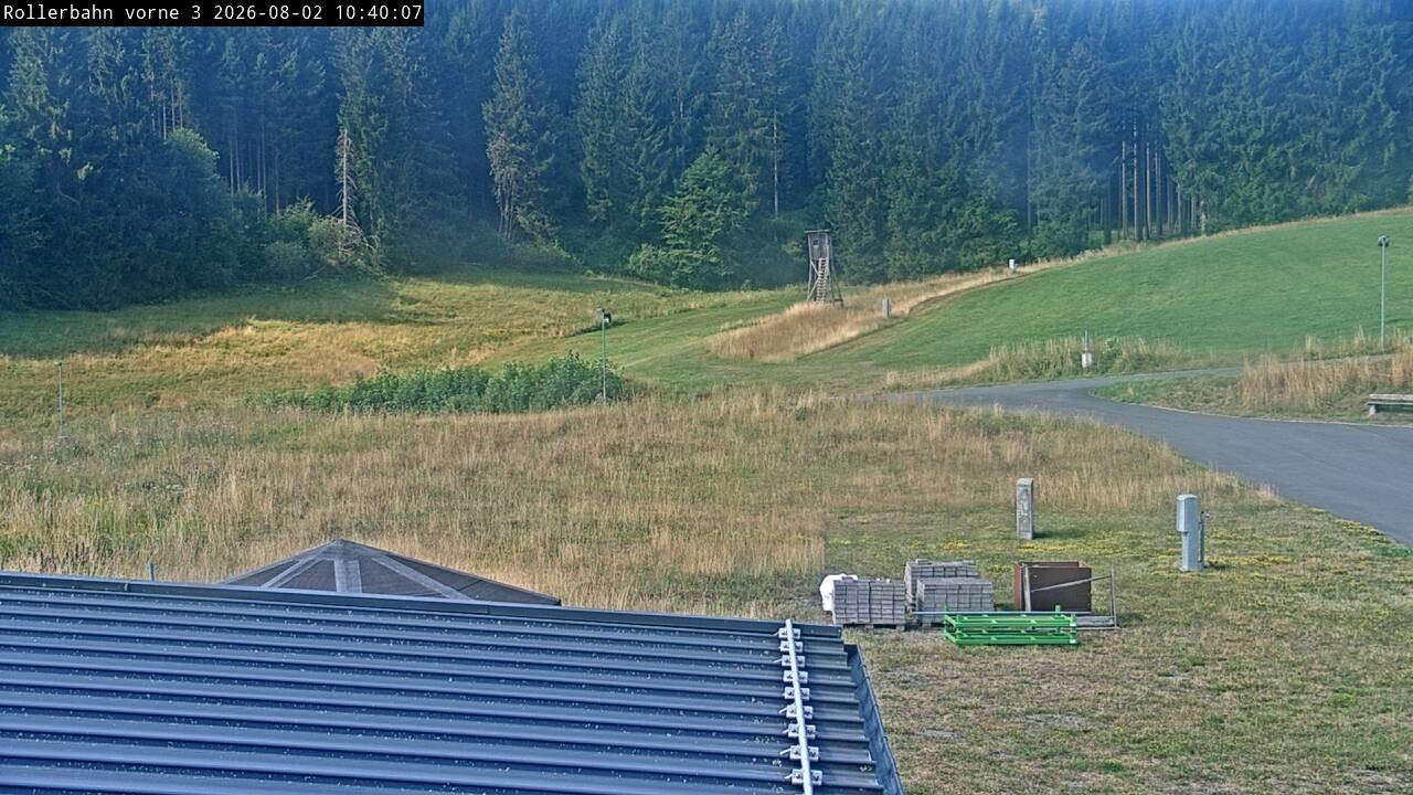 Archiv Foto Webcam Willingen - Blick Rollerbahn der Biathlon Arena