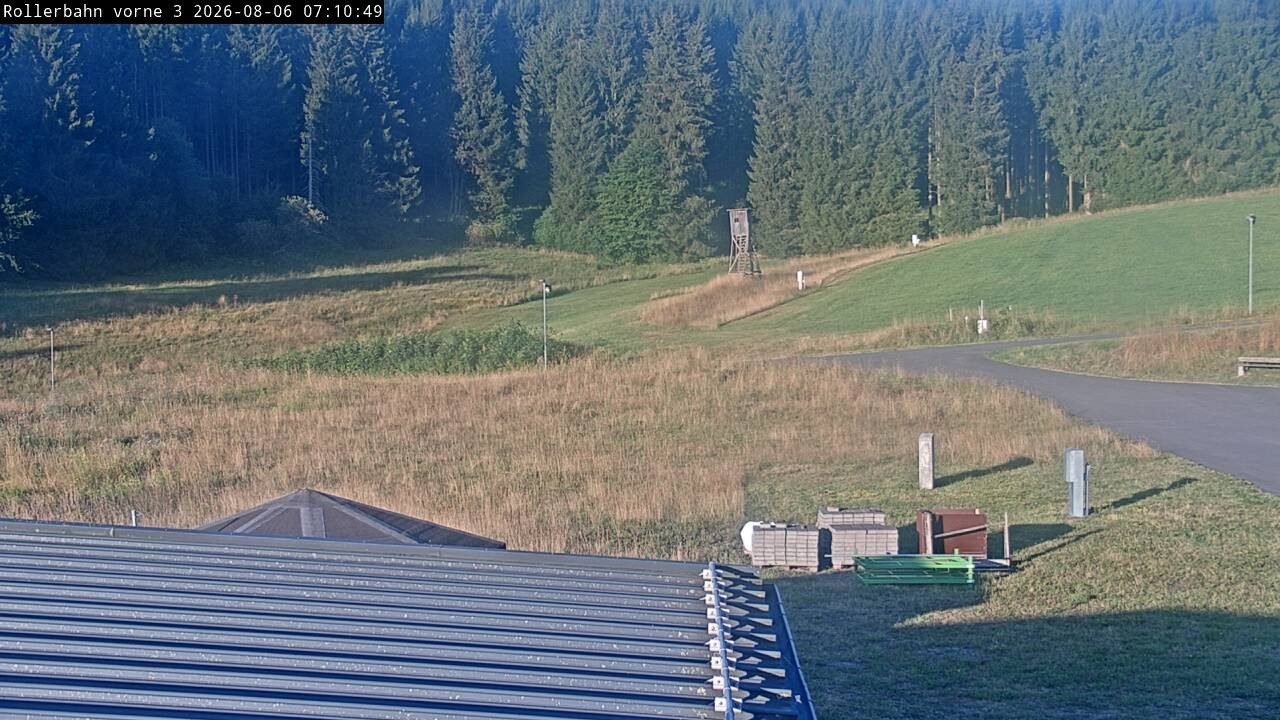 Archiv Foto Webcam Willingen - Blick Rollerbahn der Biathlon Arena