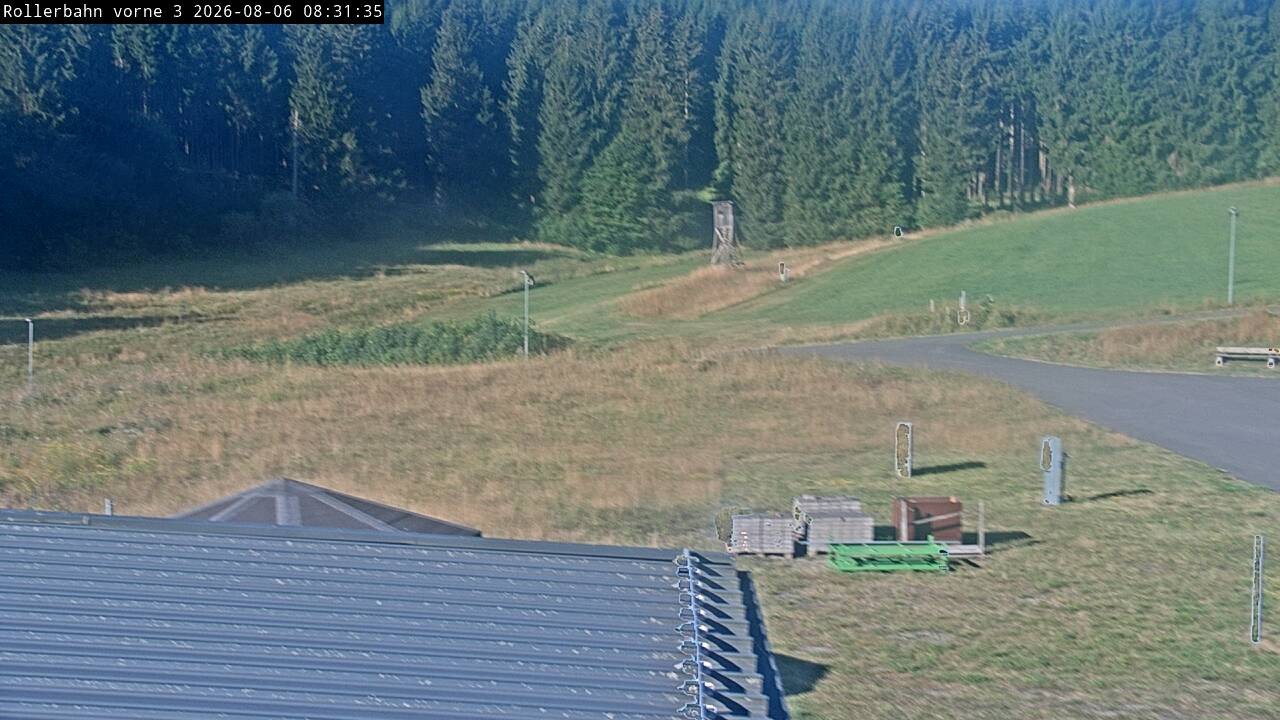 Archiv Foto Webcam Willingen - Blick Rollerbahn der Biathlon Arena