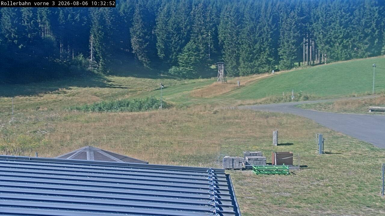 Archiv Foto Webcam Willingen - Blick Rollerbahn der Biathlon Arena