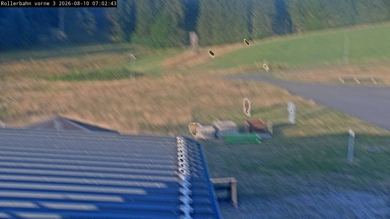 Archiv Foto Webcam Willingen - Blick Rollerbahn der Biathlon Arena