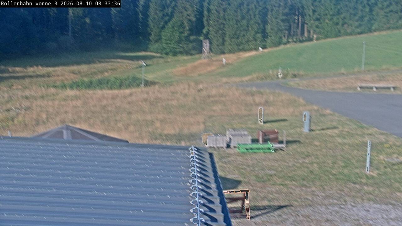 Archiv Foto Webcam Willingen - Blick Rollerbahn der Biathlon Arena