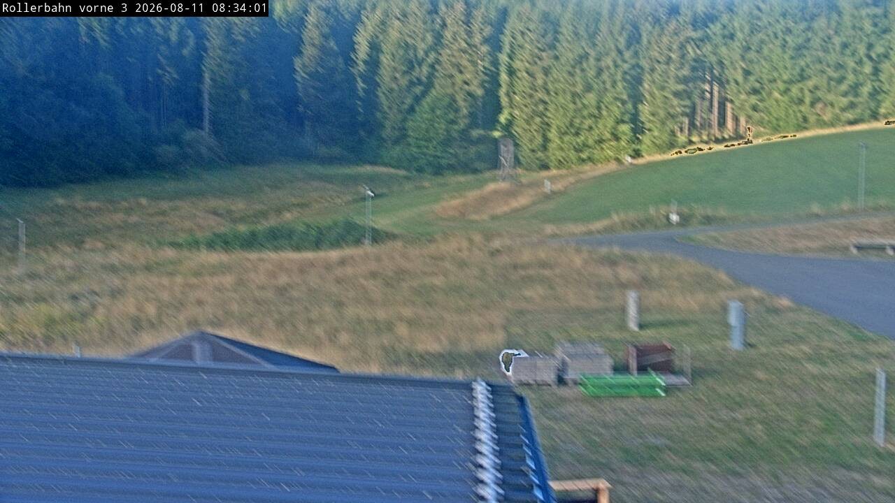 Archiv Foto Webcam Willingen - Blick Rollerbahn der Biathlon Arena