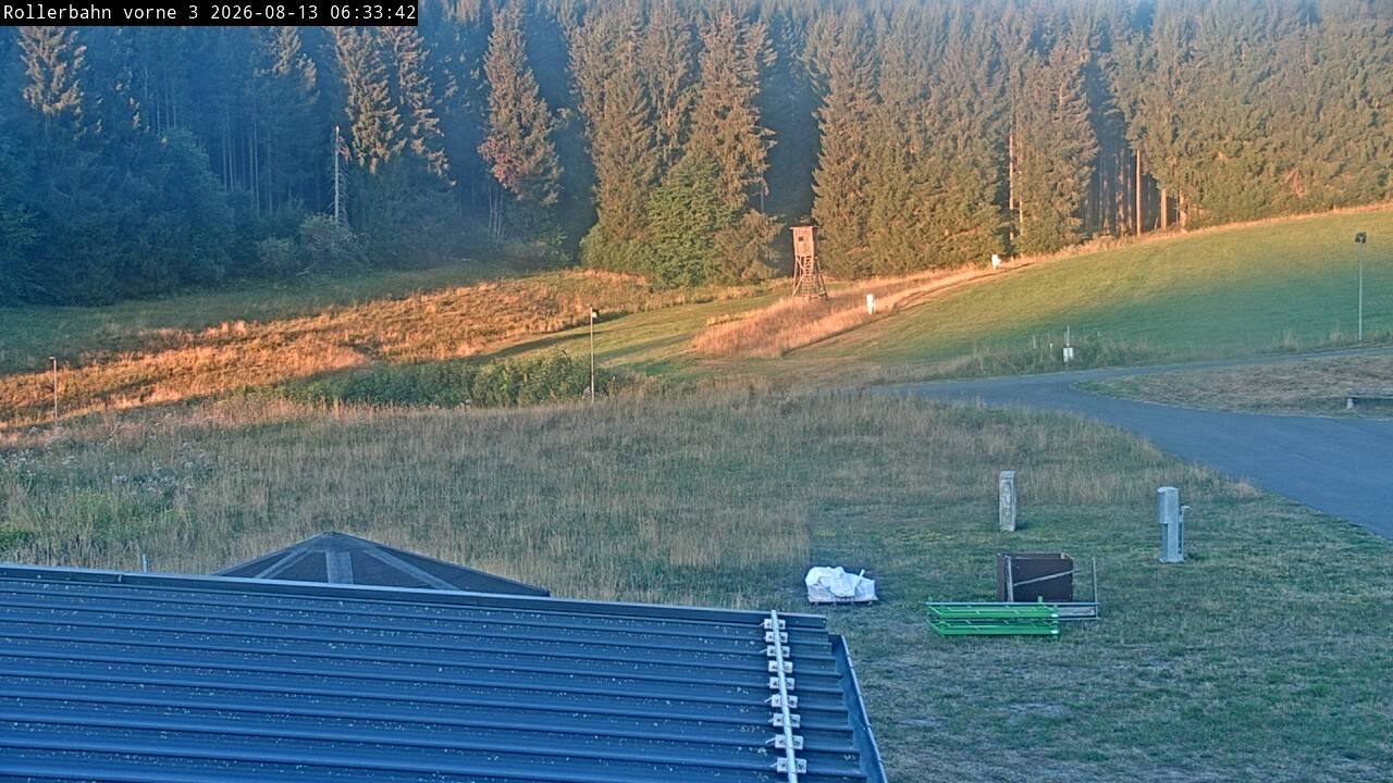 Archiv Foto Webcam Willingen - Blick Rollerbahn der Biathlon Arena