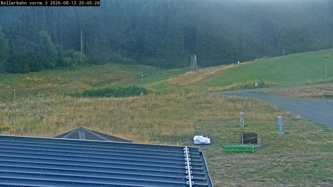 Archiv Foto Webcam Willingen - Blick Rollerbahn der Biathlon Arena