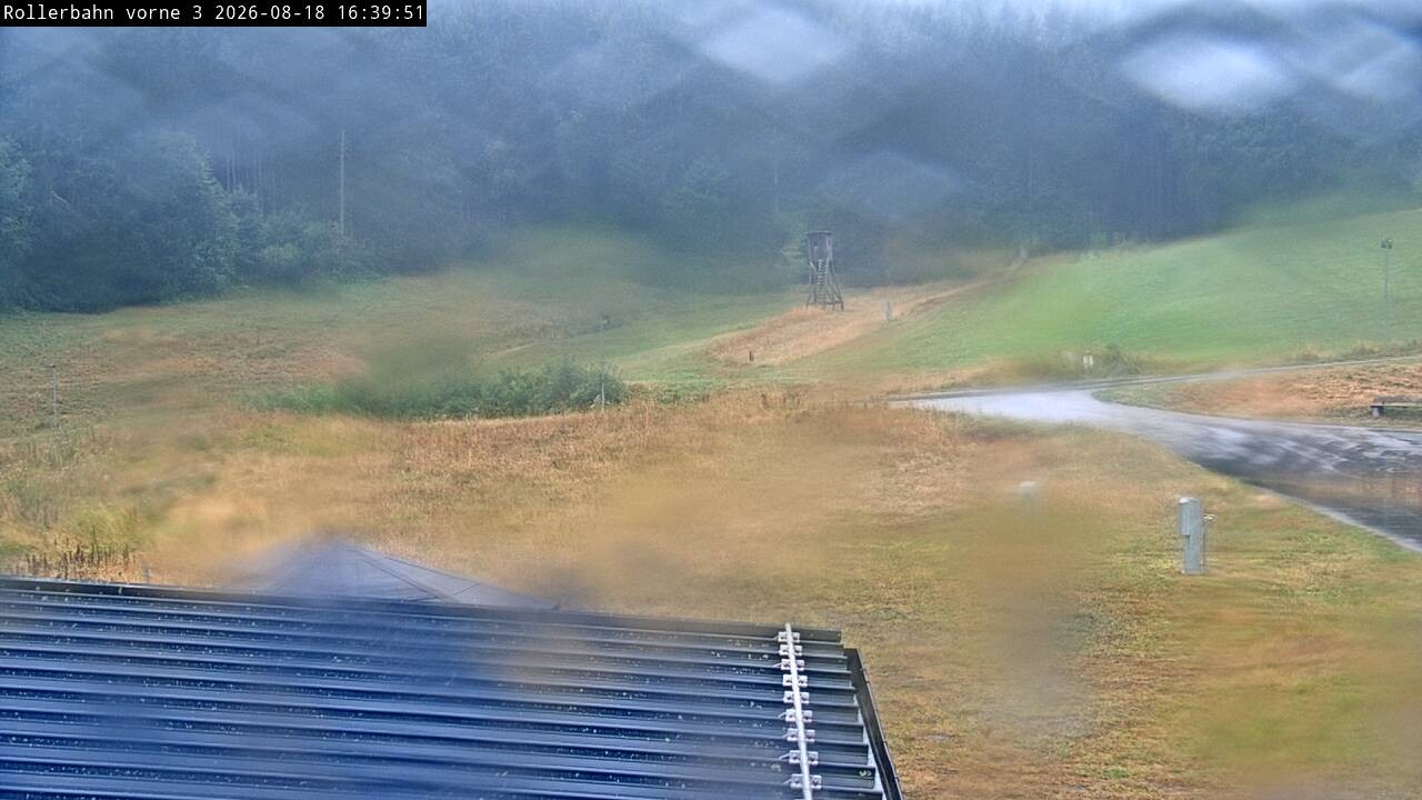Archiv Foto Webcam Willingen - Blick Rollerbahn der Biathlon Arena