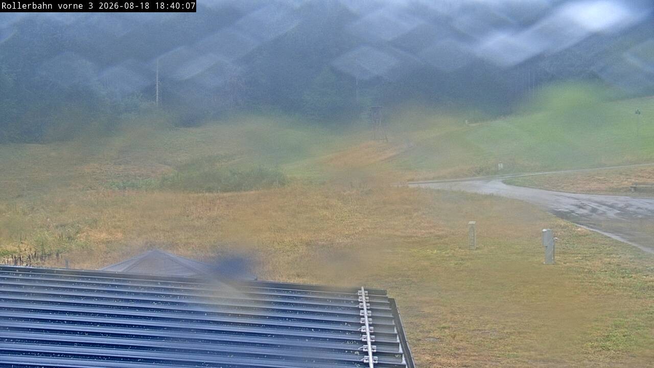 Archiv Foto Webcam Willingen - Blick Rollerbahn der Biathlon Arena