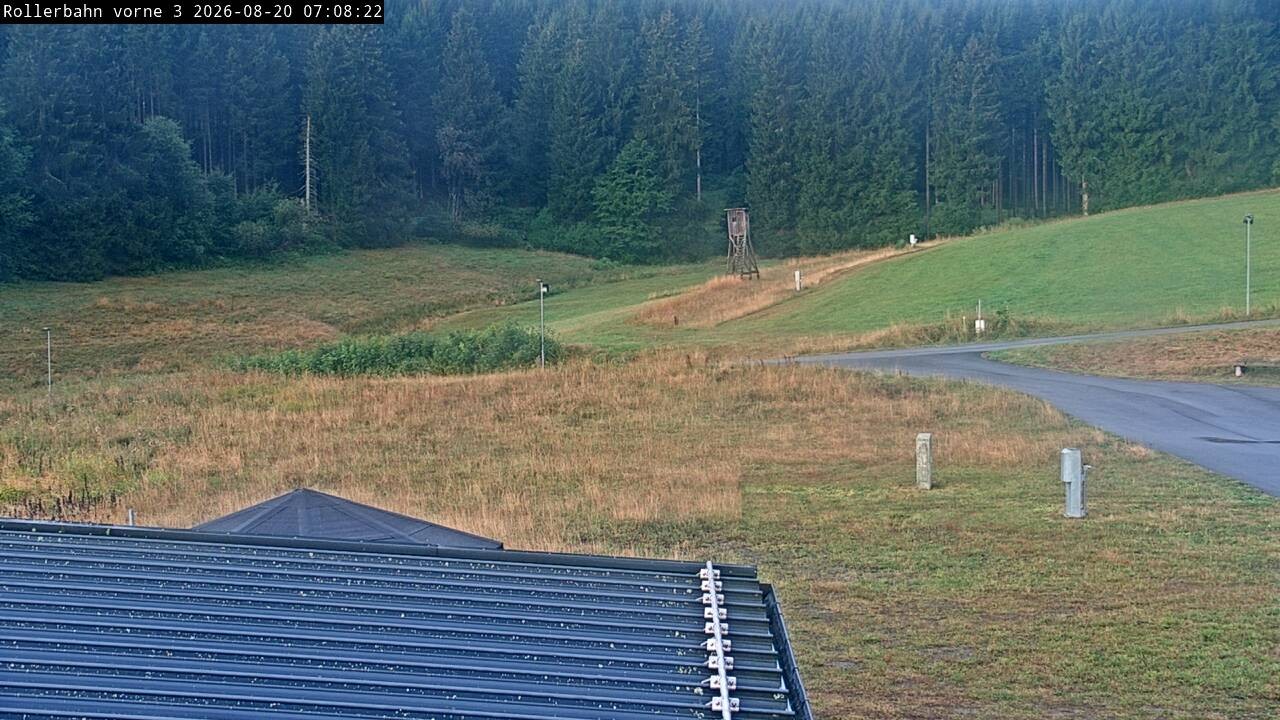 Archiv Foto Webcam Willingen - Blick Rollerbahn der Biathlon Arena
