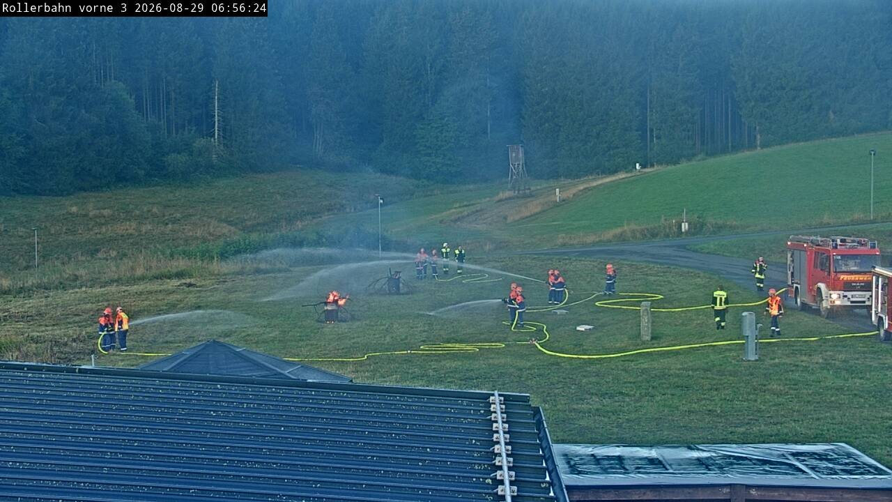 Archiv Foto Webcam Willingen - Blick Rollerbahn der Biathlon Arena