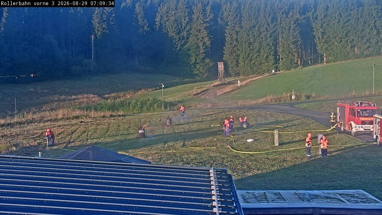 Archiv Foto Webcam Willingen - Blick Rollerbahn der Biathlon Arena