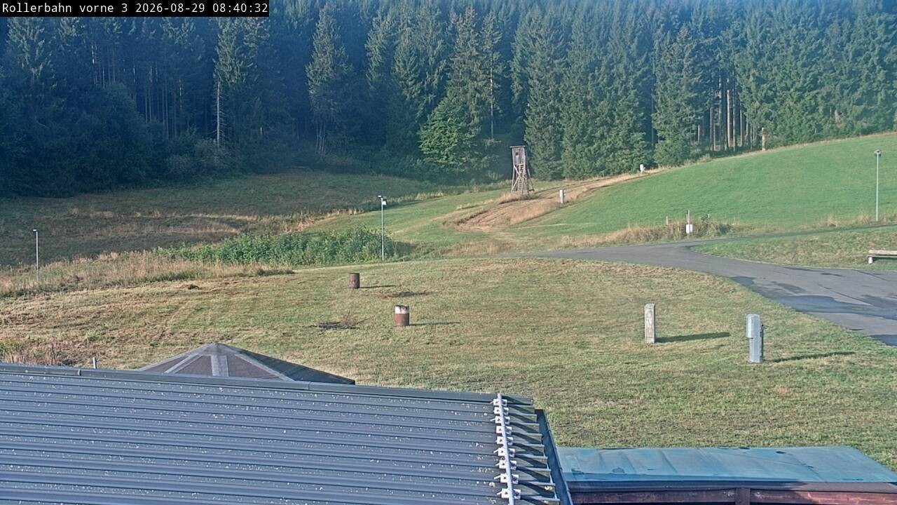Archiv Foto Webcam Willingen - Blick Rollerbahn der Biathlon Arena