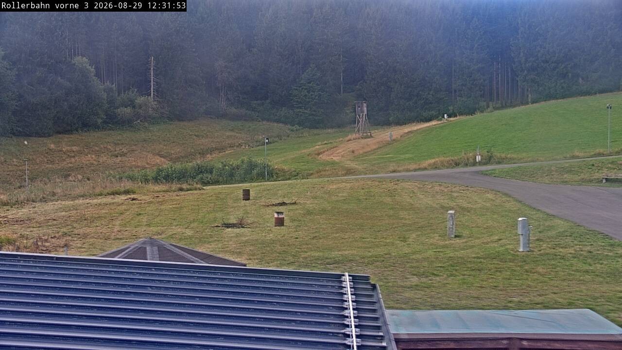 Archiv Foto Webcam Willingen - Blick Rollerbahn der Biathlon Arena