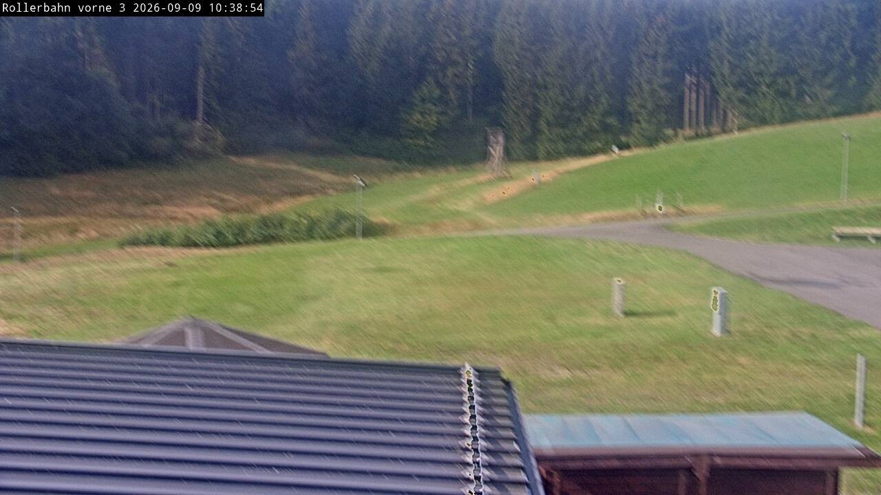 Archiv Foto Webcam Willingen - Blick Rollerbahn der Biathlon Arena