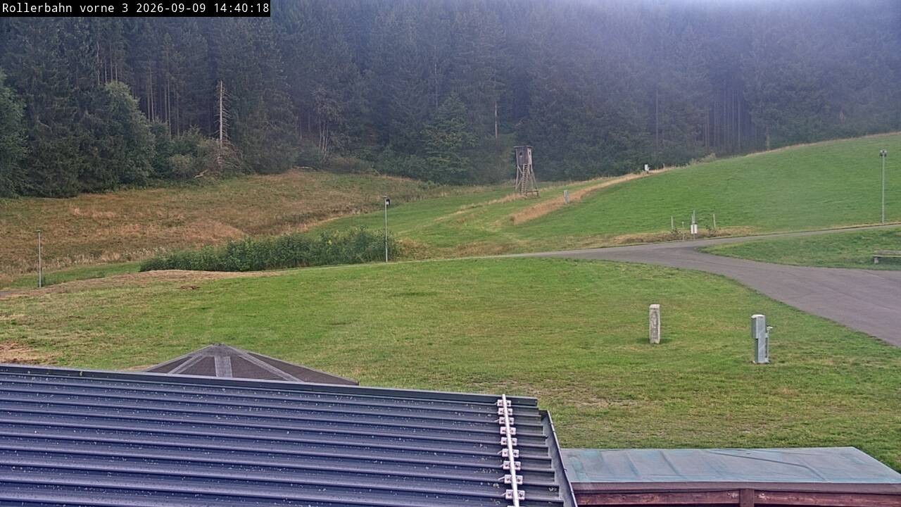 Archiv Foto Webcam Willingen - Blick Rollerbahn der Biathlon Arena