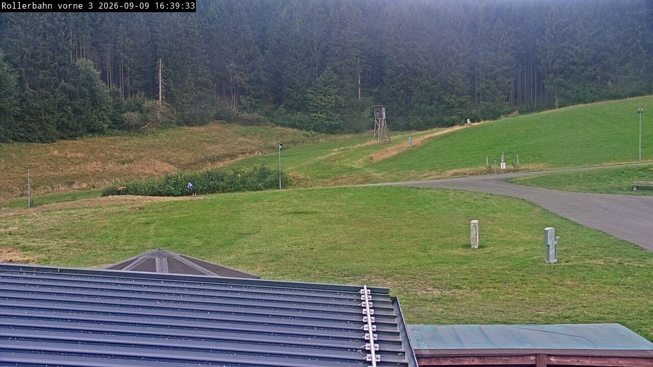 Archiv Foto Webcam Willingen - Blick Rollerbahn der Biathlon Arena