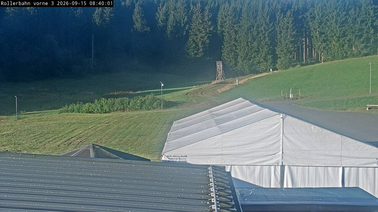 Archiv Foto Webcam Willingen - Blick Rollerbahn der Biathlon Arena