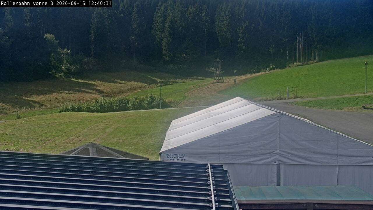 Archiv Foto Webcam Willingen - Blick Rollerbahn der Biathlon Arena