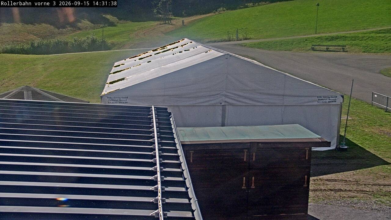 Archiv Foto Webcam Willingen - Blick Rollerbahn der Biathlon Arena