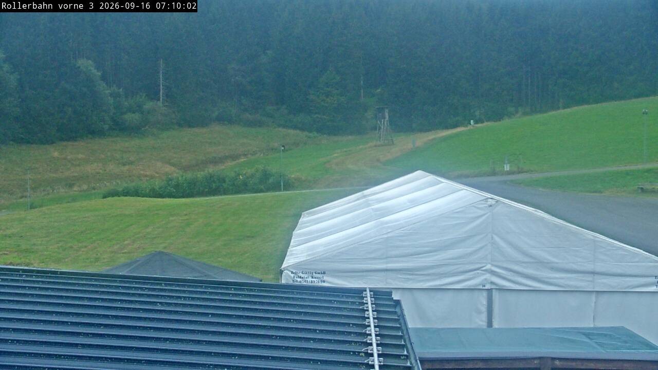 Archiv Foto Webcam Willingen - Blick Rollerbahn der Biathlon Arena