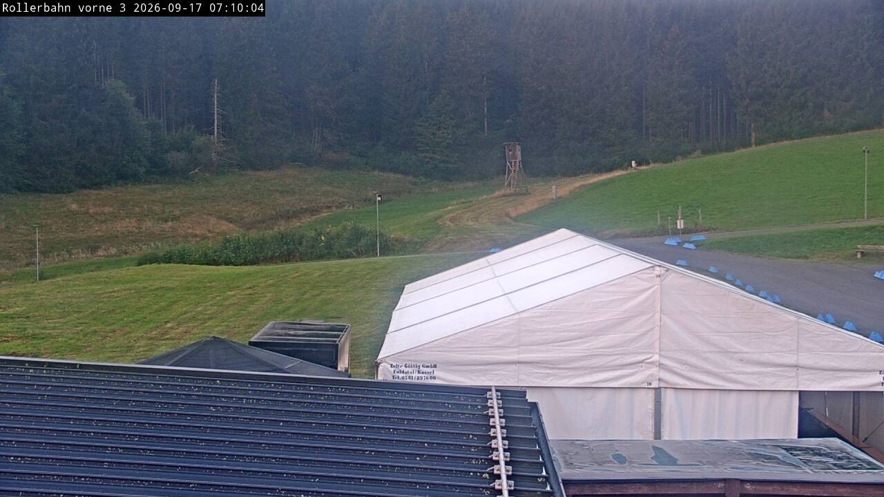 Archiv Foto Webcam Willingen - Blick Rollerbahn der Biathlon Arena