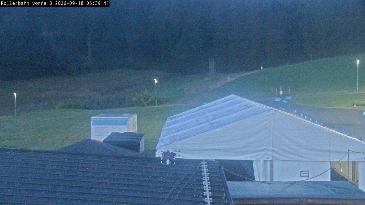 Archiv Foto Webcam Willingen - Blick Rollerbahn der Biathlon Arena