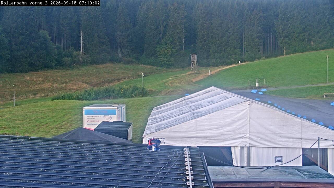 Archiv Foto Webcam Willingen - Blick Rollerbahn der Biathlon Arena
