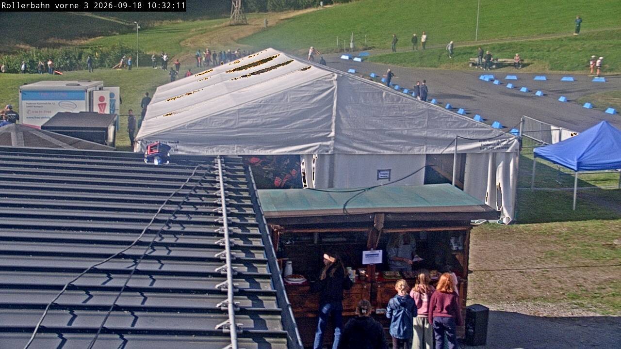 Archiv Foto Webcam Willingen - Blick Rollerbahn der Biathlon Arena