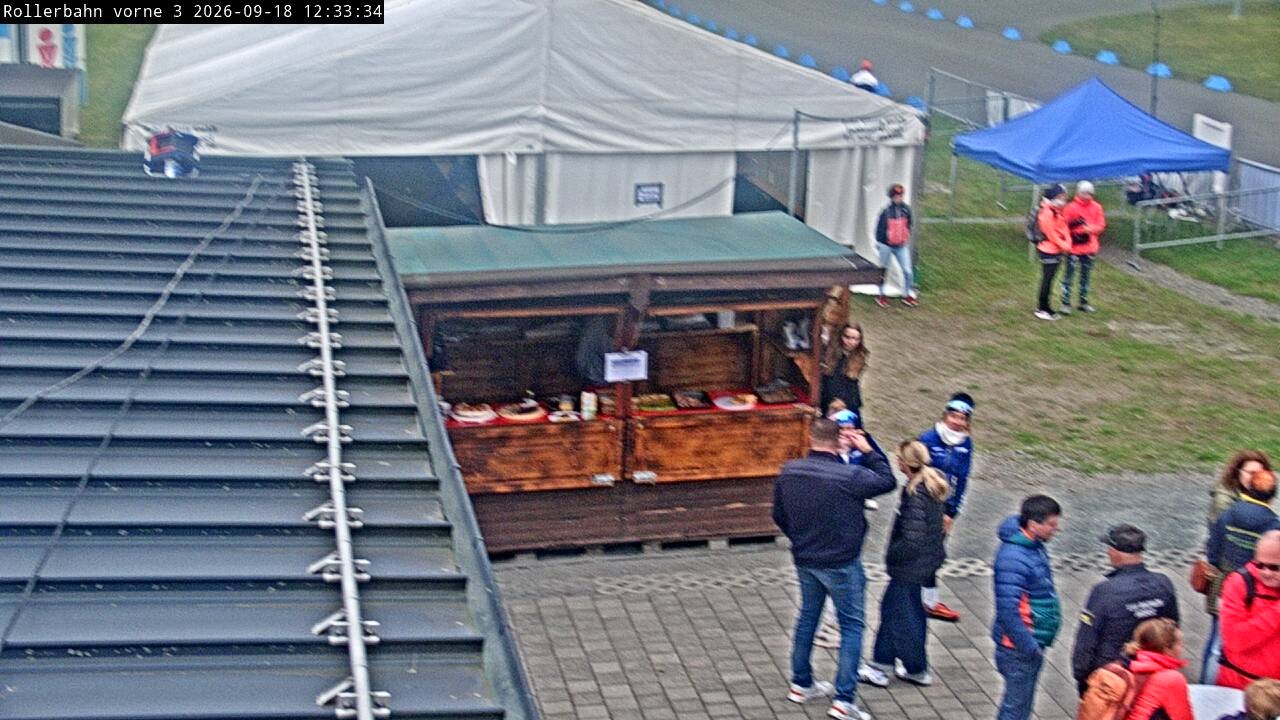 Archiv Foto Webcam Willingen - Blick Rollerbahn der Biathlon Arena