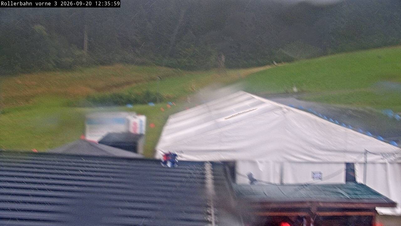 Archiv Foto Webcam Willingen - Blick Rollerbahn der Biathlon Arena