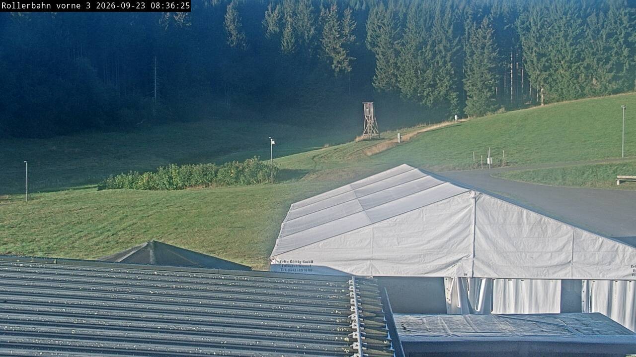 Archiv Foto Webcam Willingen - Blick Rollerbahn der Biathlon Arena